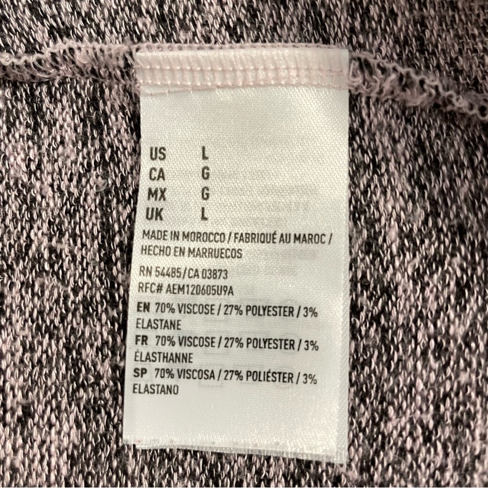 American Eagle Outfitters V-Neck Long Sleeve Top - Heathered Purple Size L - Picture 13 of 14